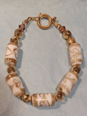 Czech Fire Polished bead bracelet